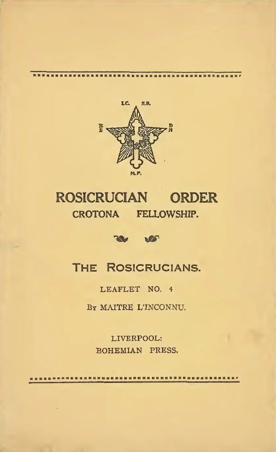 The Rosicrucians